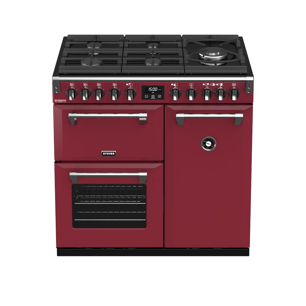 90cm Dual Fuel Gas Through Glass Range Cooker