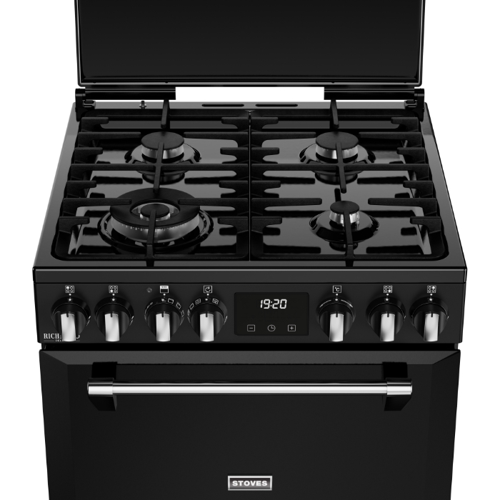 Stoves DX MRA RICH 60DF 60cm Dual Fuel Cooker with Double Oven - Black