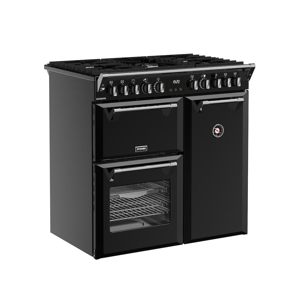Stoves RCA RICH 90DF 90cm Richmond Dual Fuel Range Cooker - Black