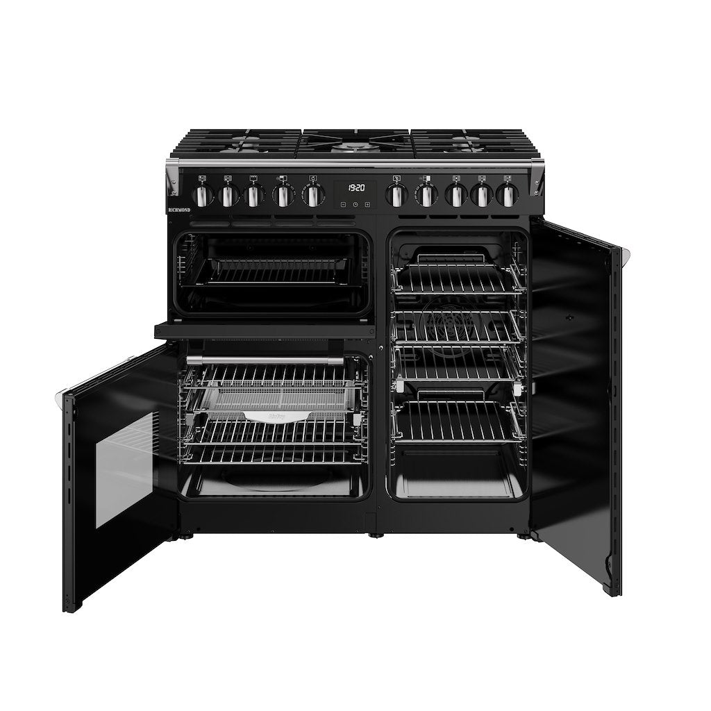 Stoves RCA RICH 90DF 90cm Richmond Dual Fuel Range Cooker - Black