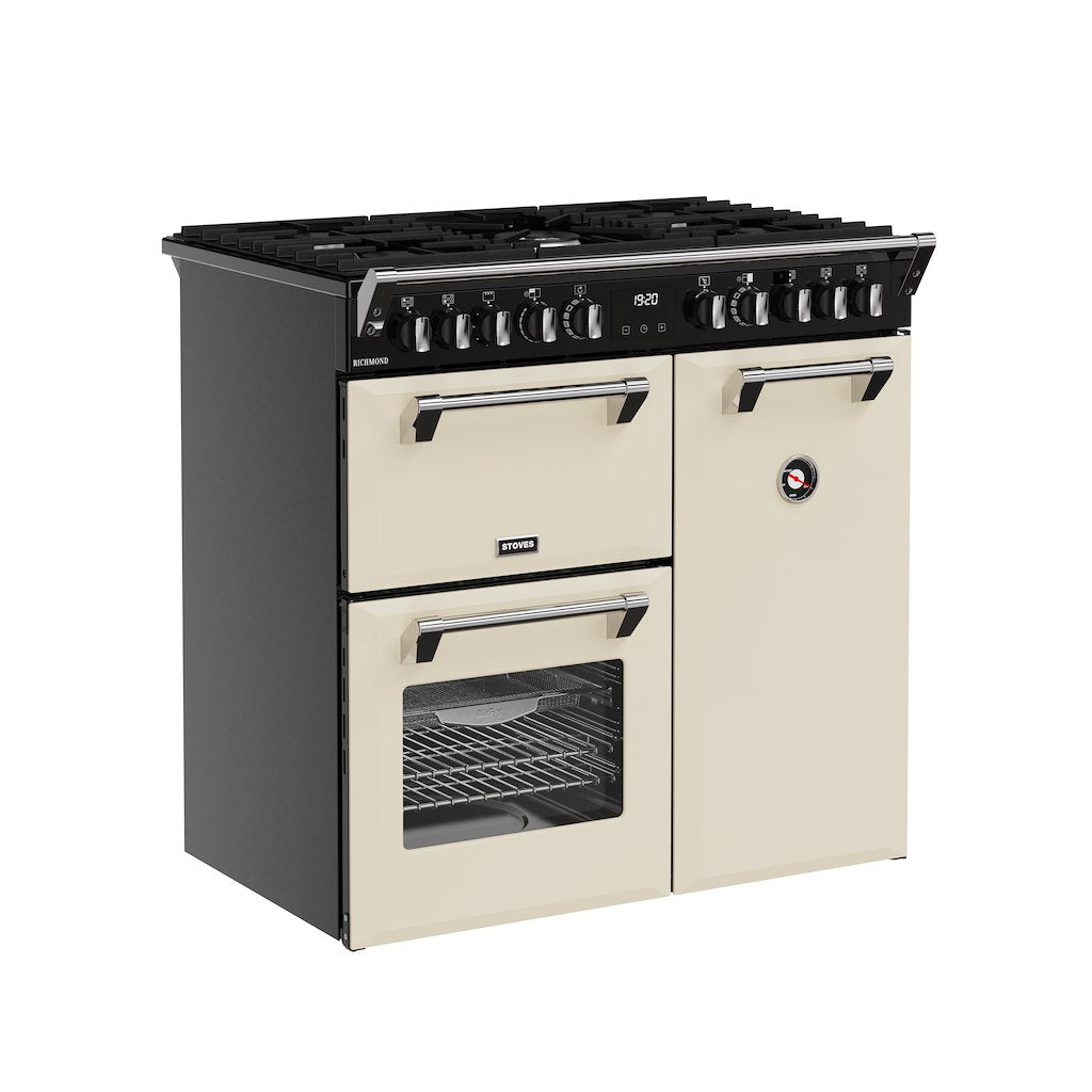Stoves RCA RICH 90DF 90cm Richmond Dual Fuel Range Cooker - Cream