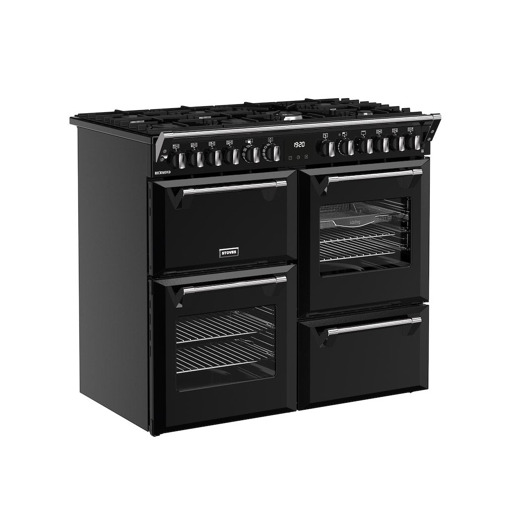 Stoves RCA RICH 100DF 100cm Richmond Dual Fuel Range Cooker - Black