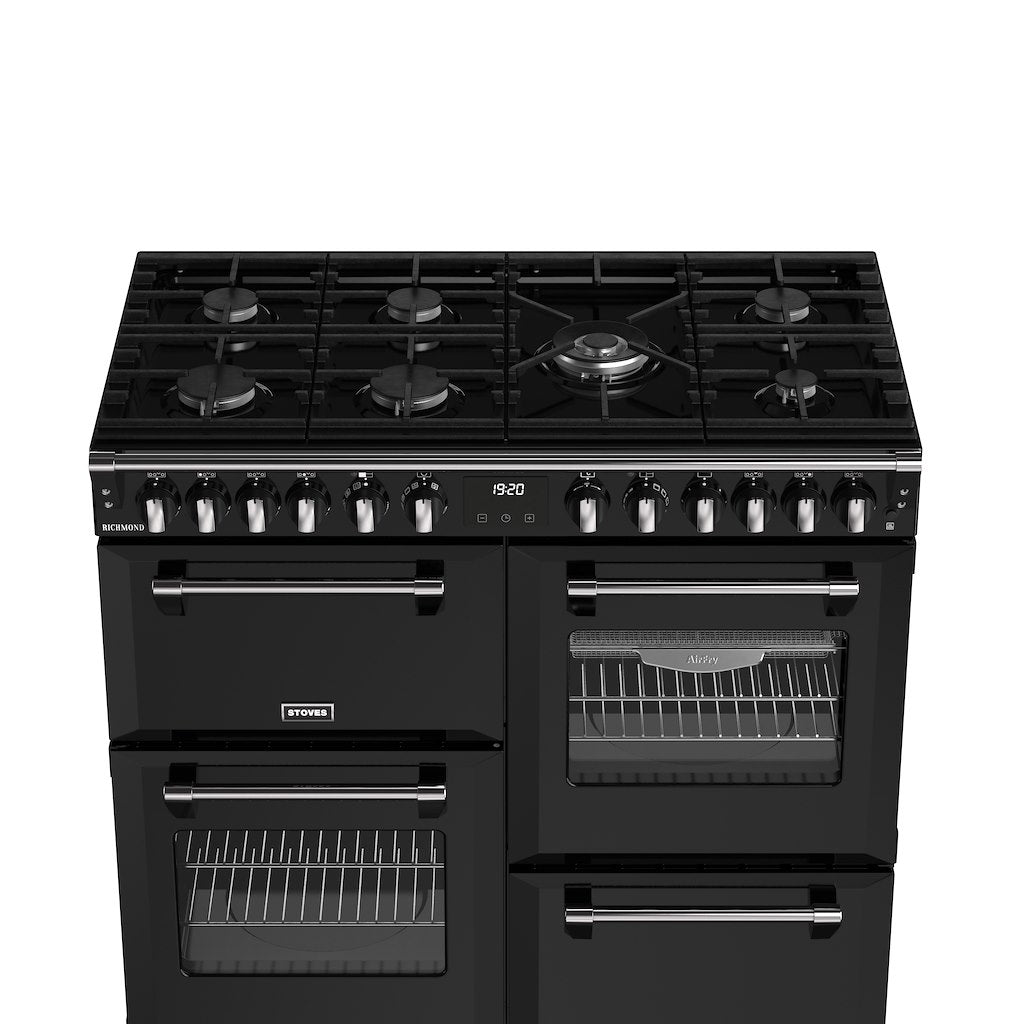 Stoves RCA RICH 100DF 100cm Richmond Dual Fuel Range Cooker - Black