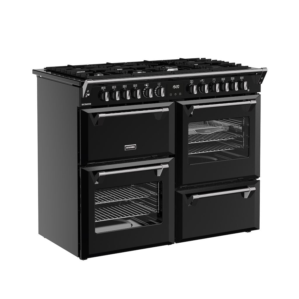Stoves RCA RICH 110DF 110cm Richmond Dual Fuel Range Cooker - Black
