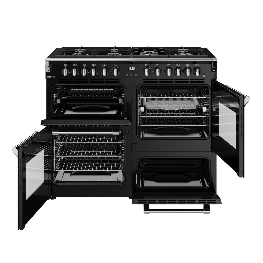 Stoves RCA RICH 110DF 110cm Richmond Dual Fuel Range Cooker - Black