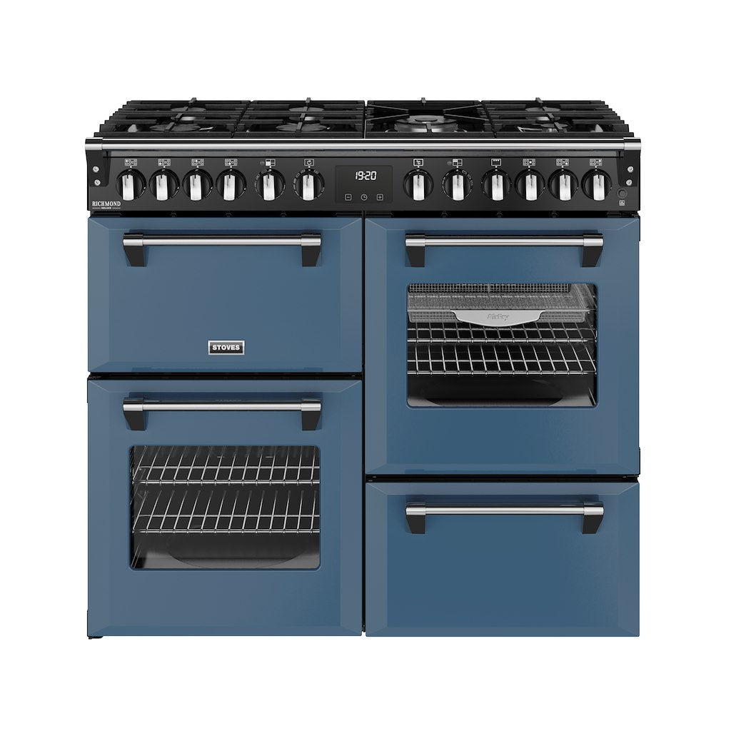 Stoves DX RCA RICH 100DF 100cm Richmond DX Dual Fuel Range Cooker - Twilight Blue