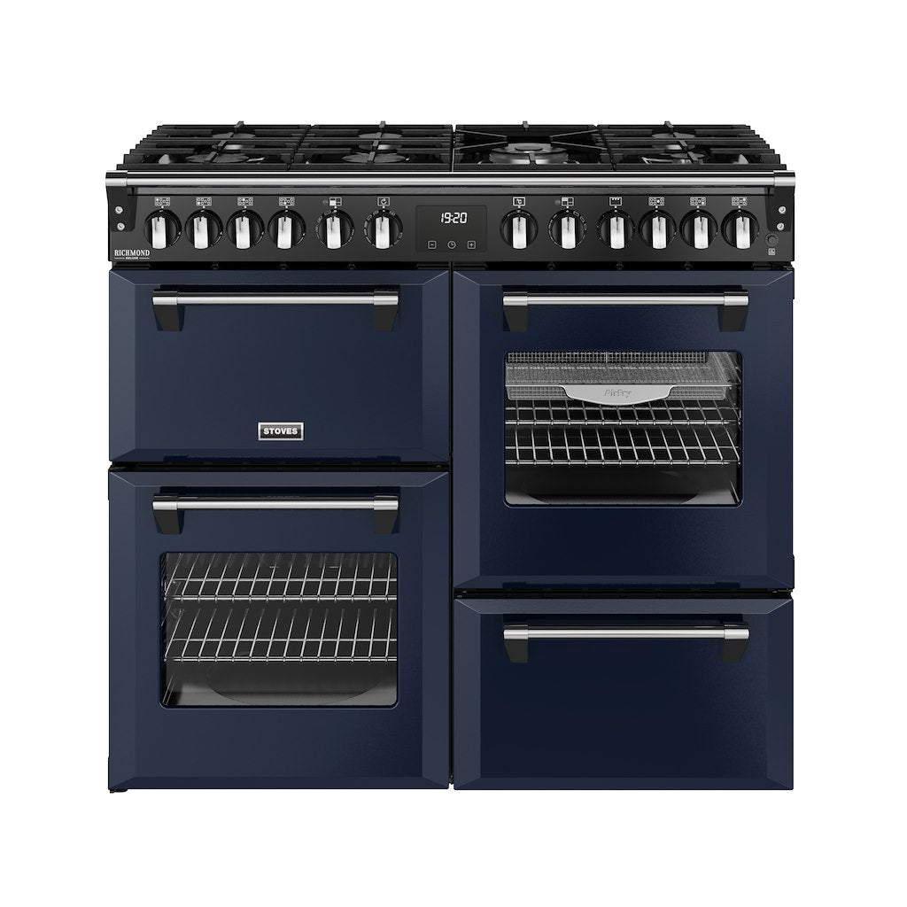 Stoves DX RCA RICH 100DF 100cm Richmond DX Dual Fuel Range Cooker - Midnight Blue