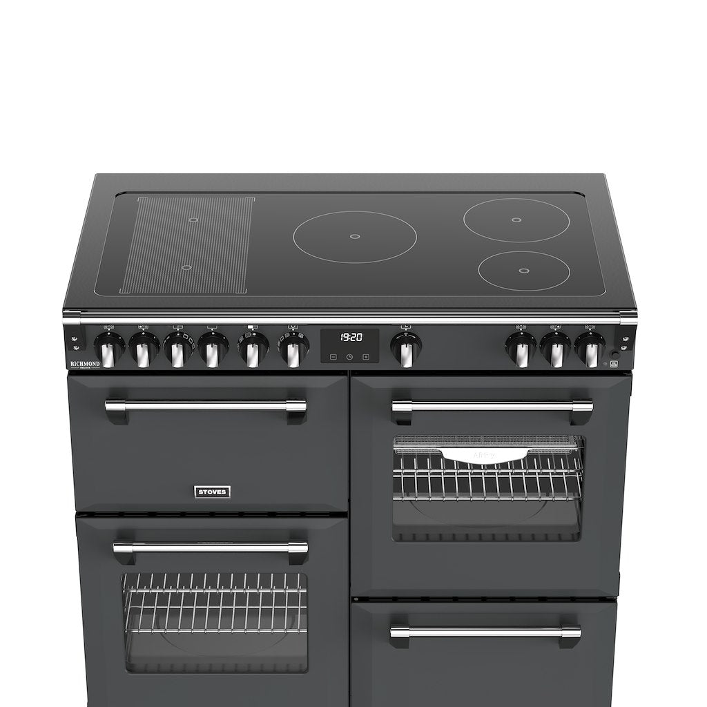 Stoves DX RCA RICH 100Ei RTY 100cm Richmond DX Electric Induction Rotary Range Cooker - Anthracite Grey