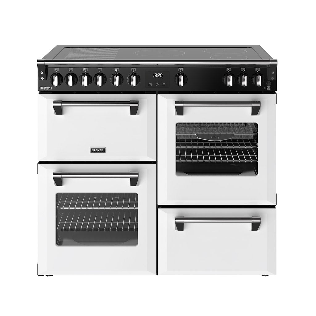 Stoves DX RCA RICH 100Ei RTY 100cm Richmond DX Electric Induction Rotary Range Cooker - Ice White