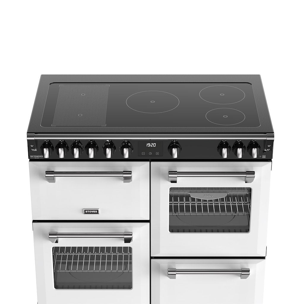 Stoves DX RCA RICH 100Ei RTY 100cm Richmond DX Electric Induction Rotary Range Cooker - Ice White