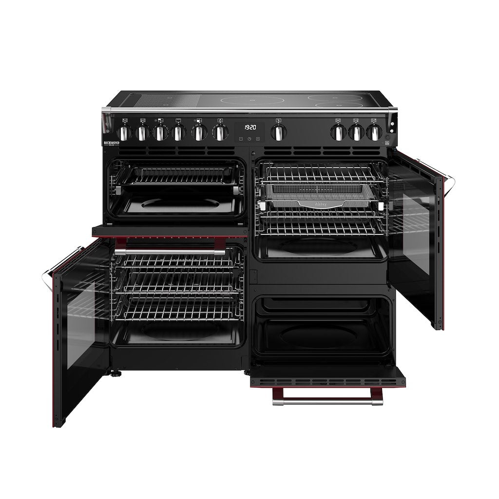 Stoves DX RCA RICH 100Ei RTY 100cm Richmond DX Electric Induction Rotary Range Cooker - Garnet Red