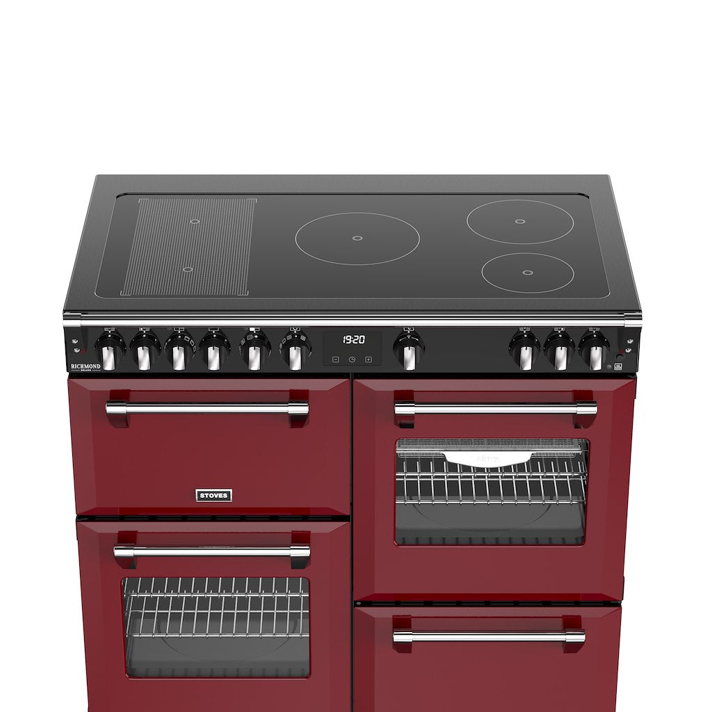 Stoves DX RCA RICH 100Ei RTY 100cm Richmond DX Electric Induction Rotary Range Cooker - Garnet Red