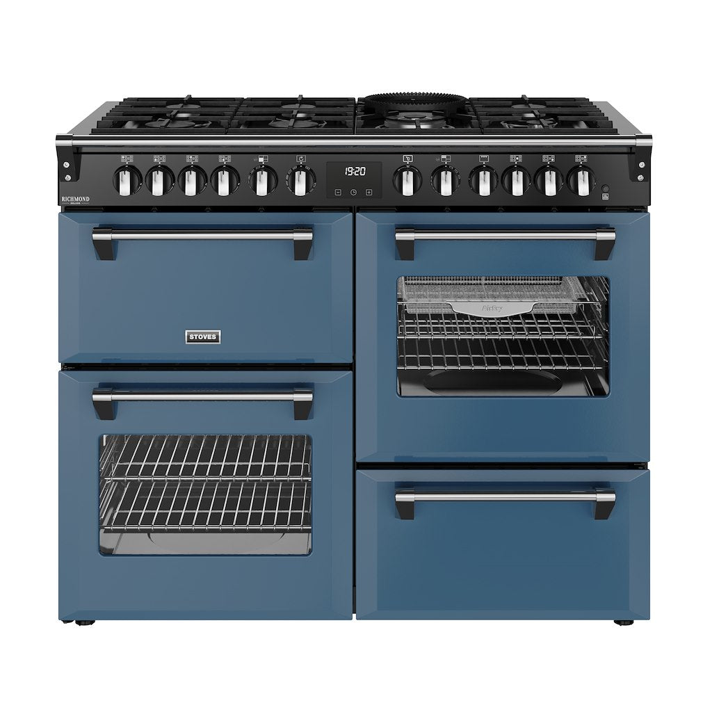 Stoves DX RCA RICH 110DF 110cm Richmond DX Dual Fuel Range Cooker - Twilight Blue