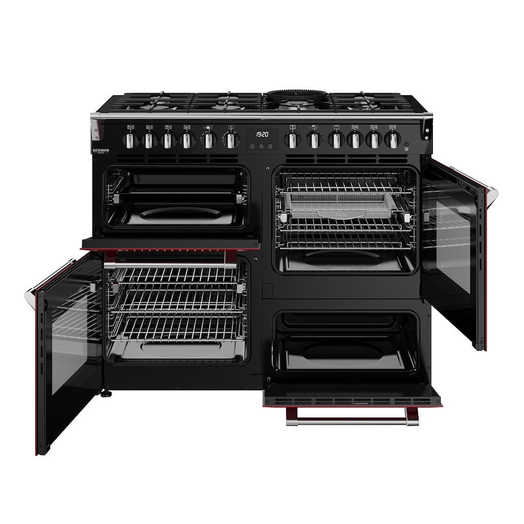 Stoves DX RCA RICH 110DF 110cm Richmond DX Dual Fuel Range Cooker - Garnet Red