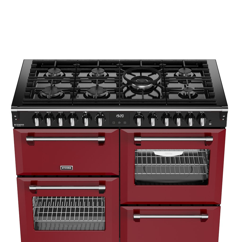 Stoves DX RCA RICH 110DF 110cm Richmond DX Dual Fuel Range Cooker - Garnet Red