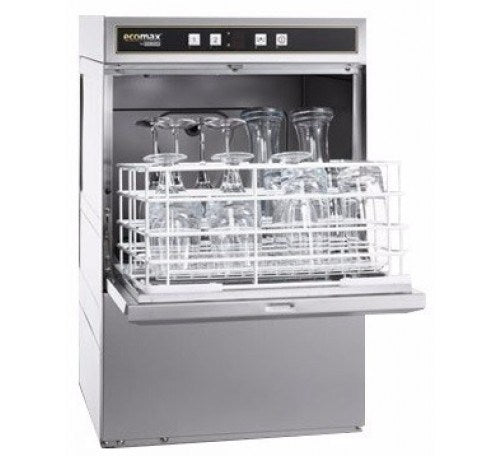 Hobart Ecomax G504W-10B 500mm Basket Undercounter Glasswasher 25 Pint Capacity