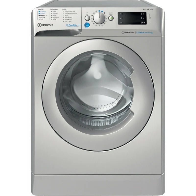 Indesit, Freestanding front loading washing machine: 9kg - BWE 91496X S UK N