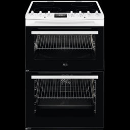 AEG CCX6740ACW Ceramic Electric Cooker with Double Oven