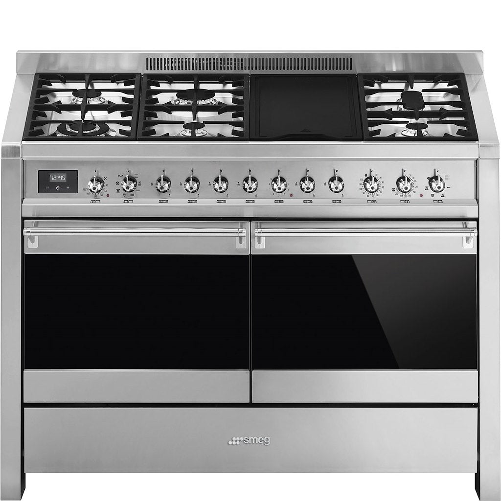 freestanding cooker, 120cm, stainless steel