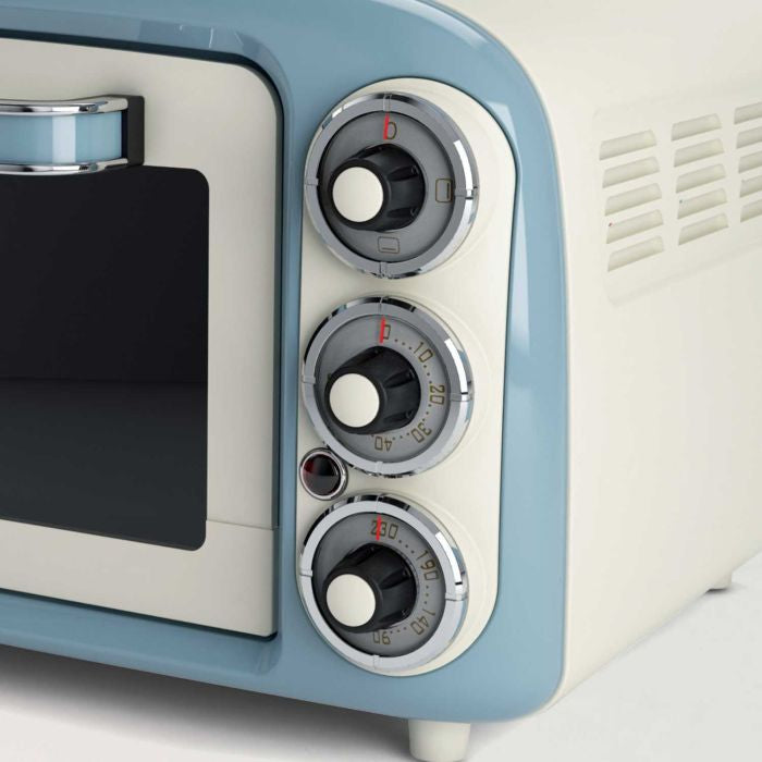 Vintage 18L Electric Mini Oven Blue