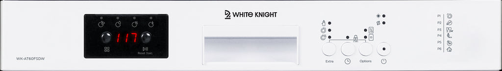 White Knight AT60FSDW Freestanding 60cm Dishwasher - White