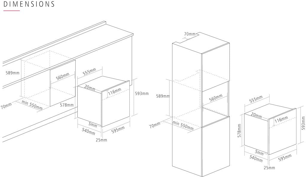 Caple C2106GM Built In Single Oven