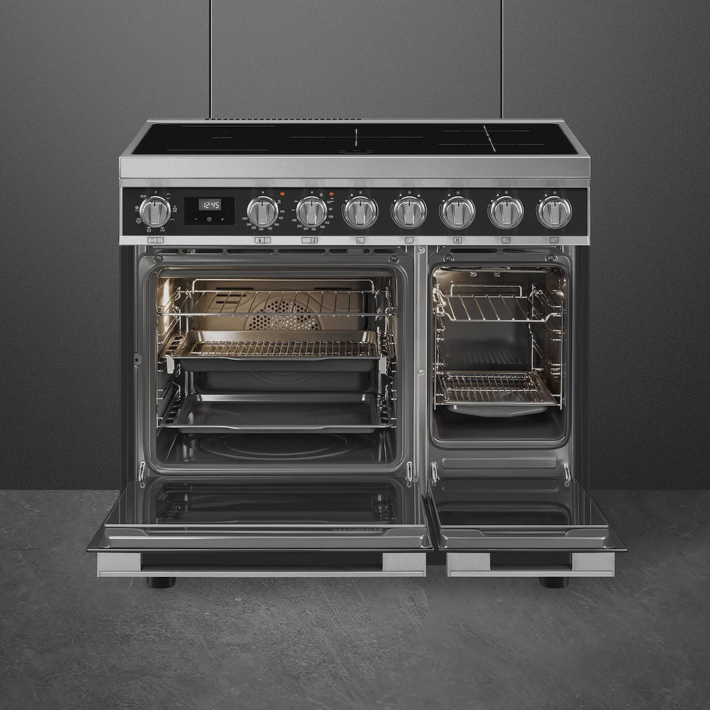 Portofino cooker with induction hobs, 90cm, Anthracite