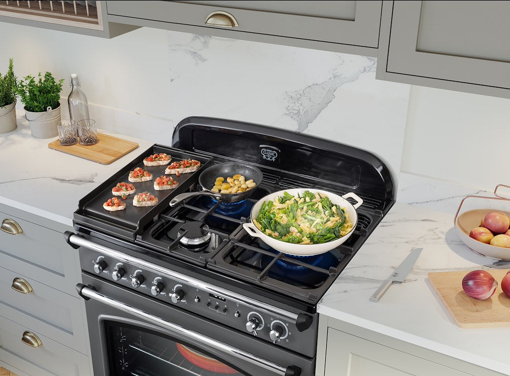Rangemaster CLAS90FXDFFSL/B 90cm Dual Fuel Range Cooker
