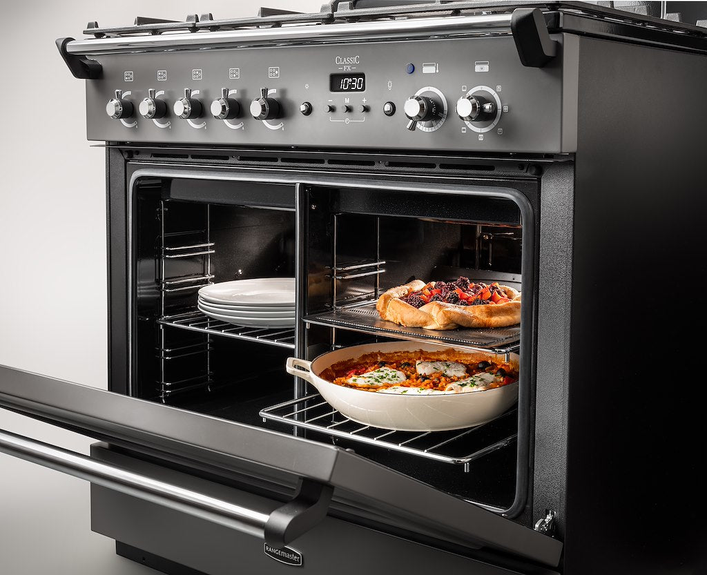 Rangemaster CLAS90FXDFFSL/B 90cm Dual Fuel Range Cooker