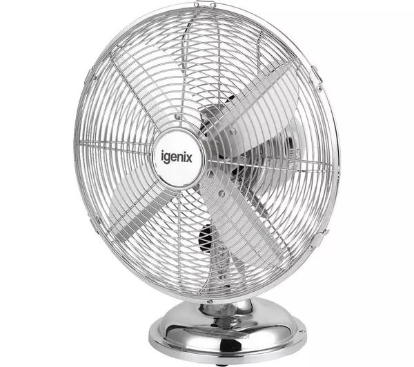 Igenix DF1250 12 Inch Desk Fan Chrome