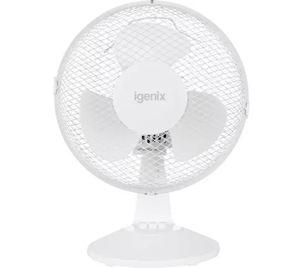 9 Inch Desk Fan White