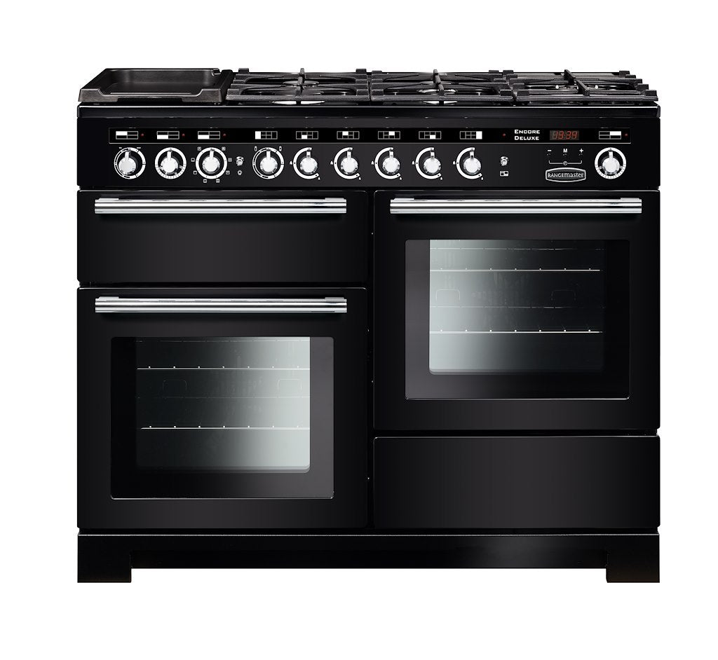 Rangemaster EDL110DFFBL/C Encore Deluxe 110 Dual Fuel Range Cooker