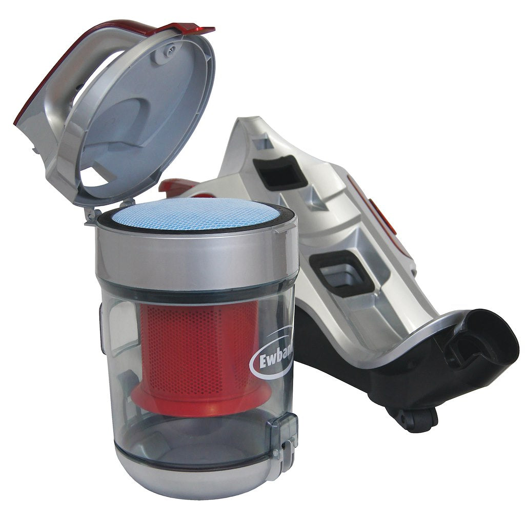 800W Bagless Pet Cylinder Vacuum - Silver/Red