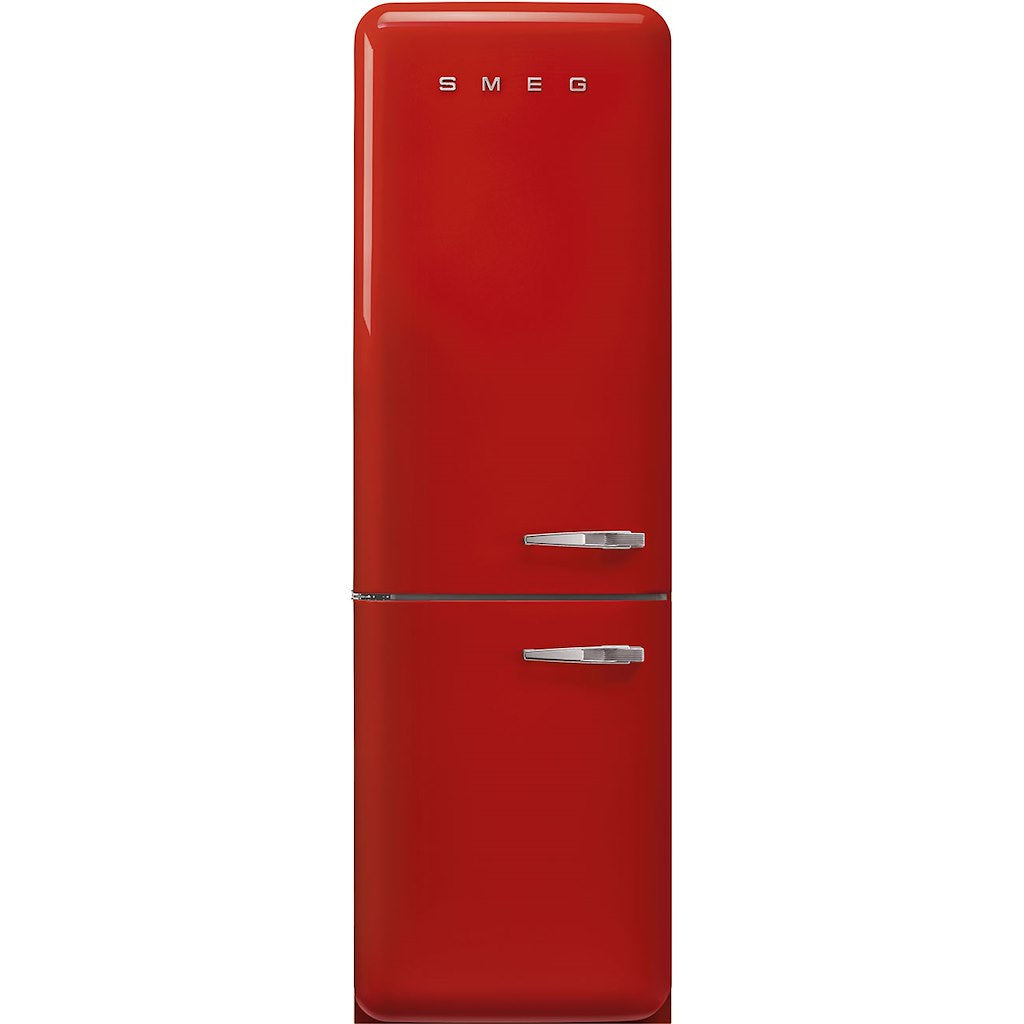 Bottom Mount, 50's Style, Red, no-frost, left, UK Market