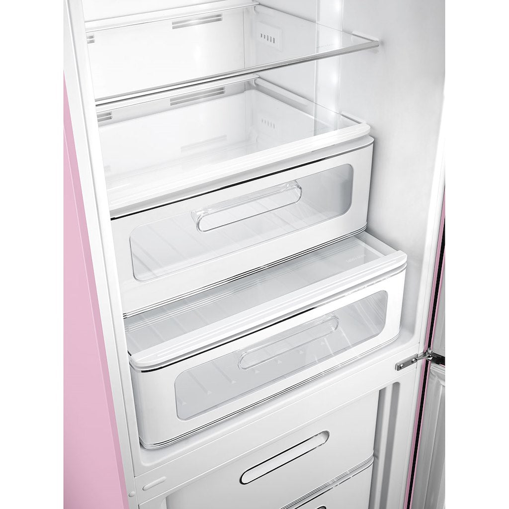 Smeg FAB32RPK5 60cm 50s Style Right Hand Hinge Fridge Freezer, Pink