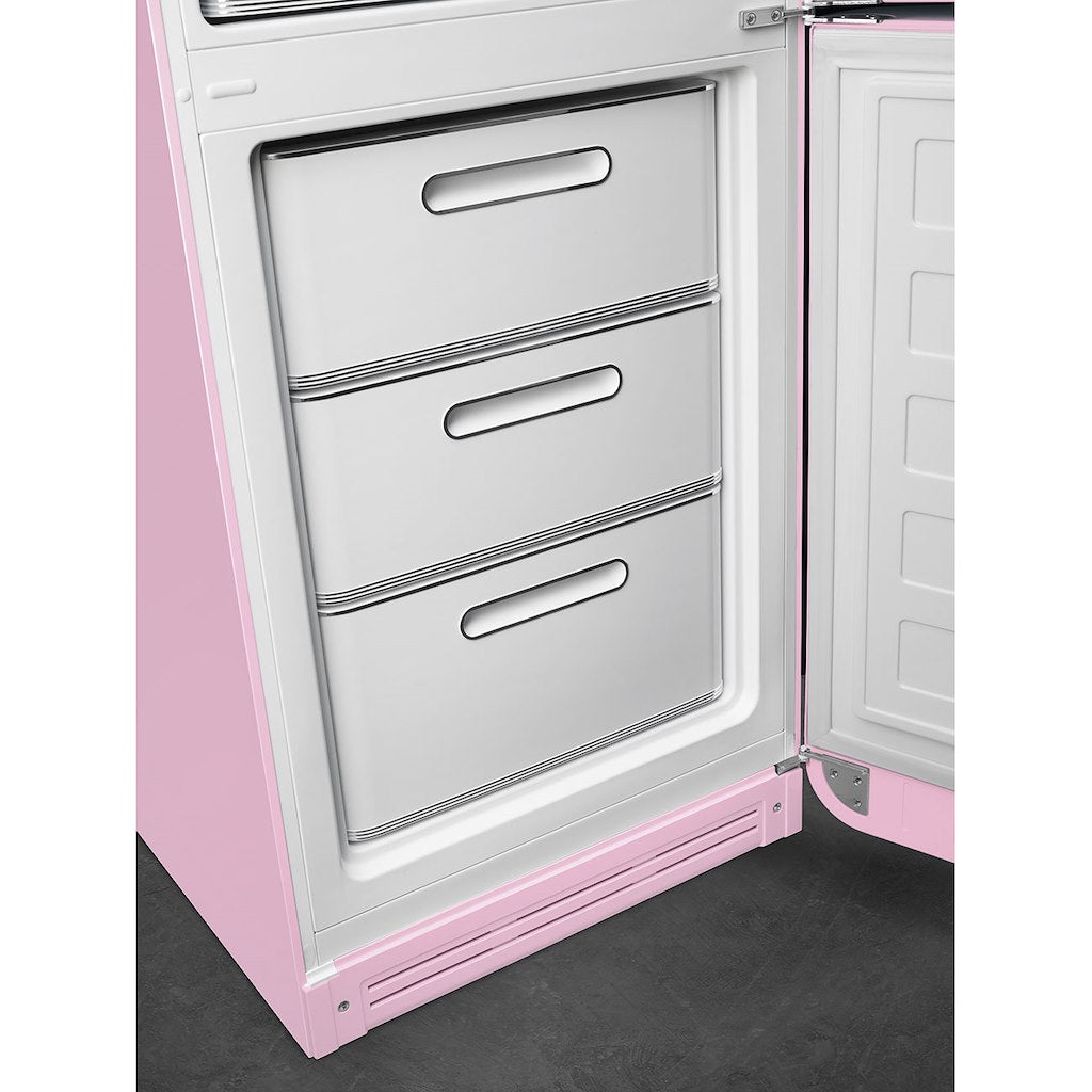 Smeg FAB32RPK5 60cm 50s Style Right Hand Hinge Fridge Freezer, Pink
