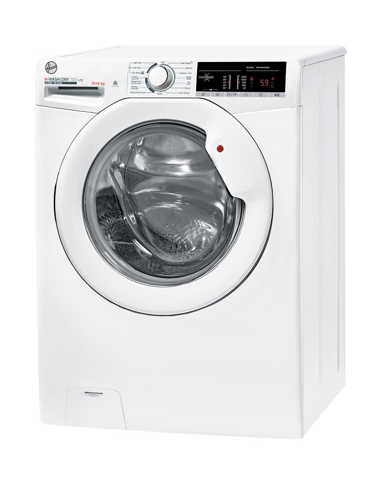 Hoover H3D 4106TE/1-80 H-Wash&Dry 300 Lite 10/6kg 1400rpm E/B Rated Freestanding Washer Dryer - White