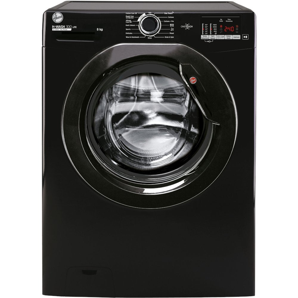 Hoover H-Wash 300 8KG;1500 Spin Washing Machine - Black