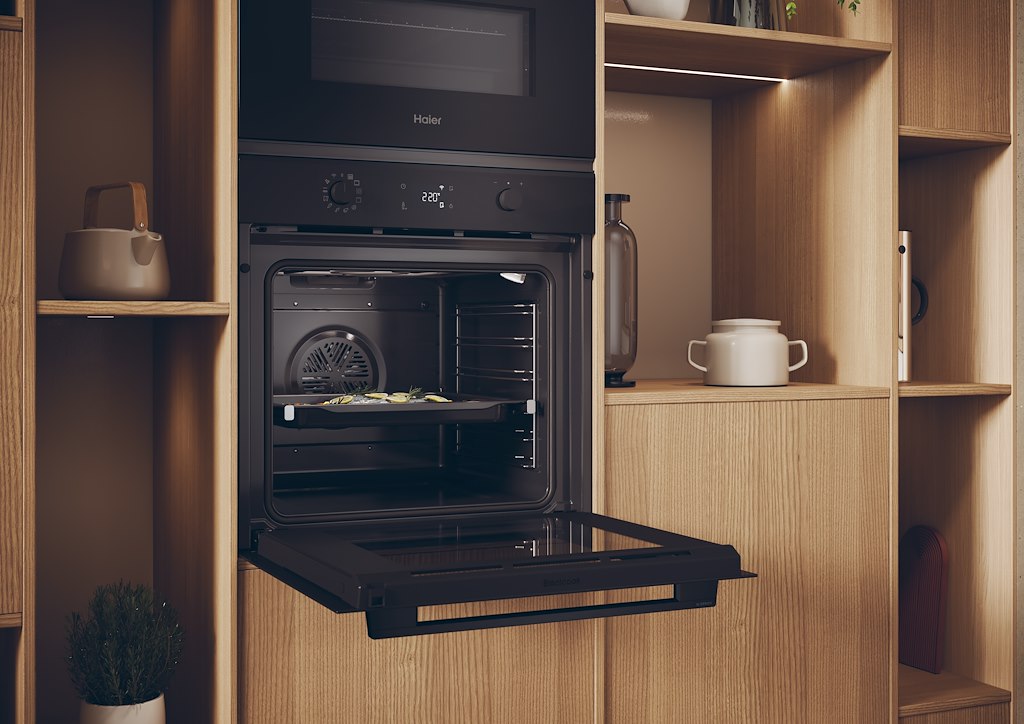 Haier H6 ID23B3YTB1 Built-In Pyrolytic Single Oven - Black