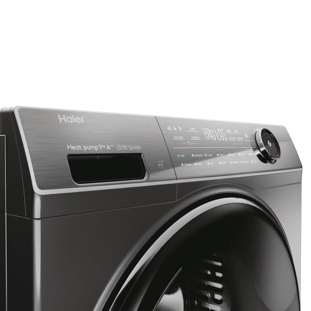 Haier I Pro Series 7 9kg Heat Pump Tumble Dryer with A+++ Energy Rated - Graphite