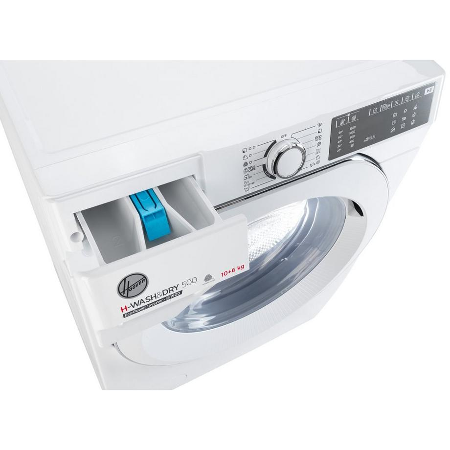Hoover HDB 5106AMC/1-80 H-Wash&Dry 500 6/10kg 1500rpm D/A Rated Freestanding Washer Dryer - White