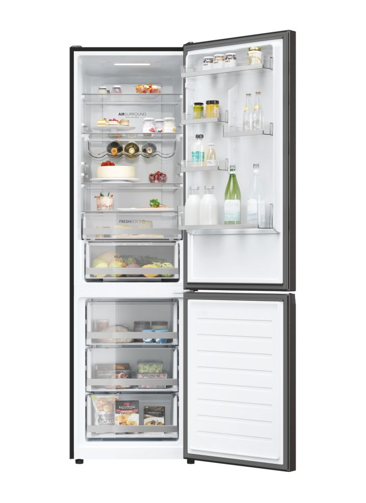 Haier HDW3620DNPD Fridge Freezer - Dark Inox - D Rated