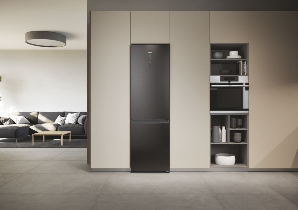 Haier HDW3620DNPD Fridge Freezer - Dark Inox - D Rated