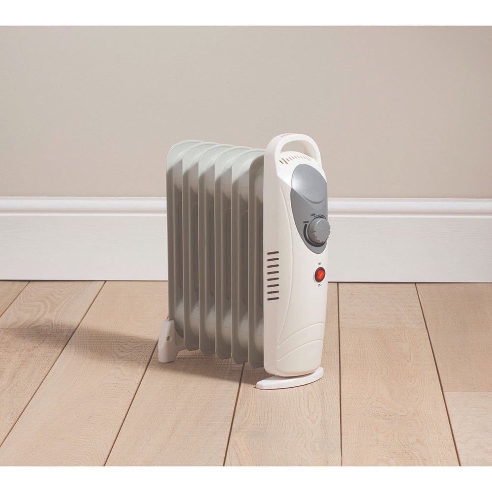 Daewoo HEA1140GE 800W Mini Oil Filled Radiator - White