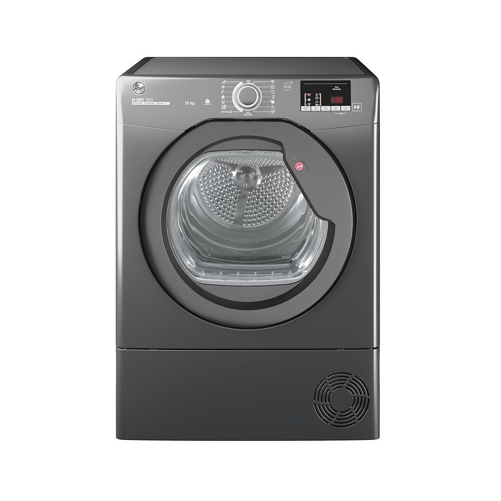 Hoover HLE C10DRGR-80 H-Dry 300 10kg Condenser Tumble Dryer - B Energy Rated - Graphite