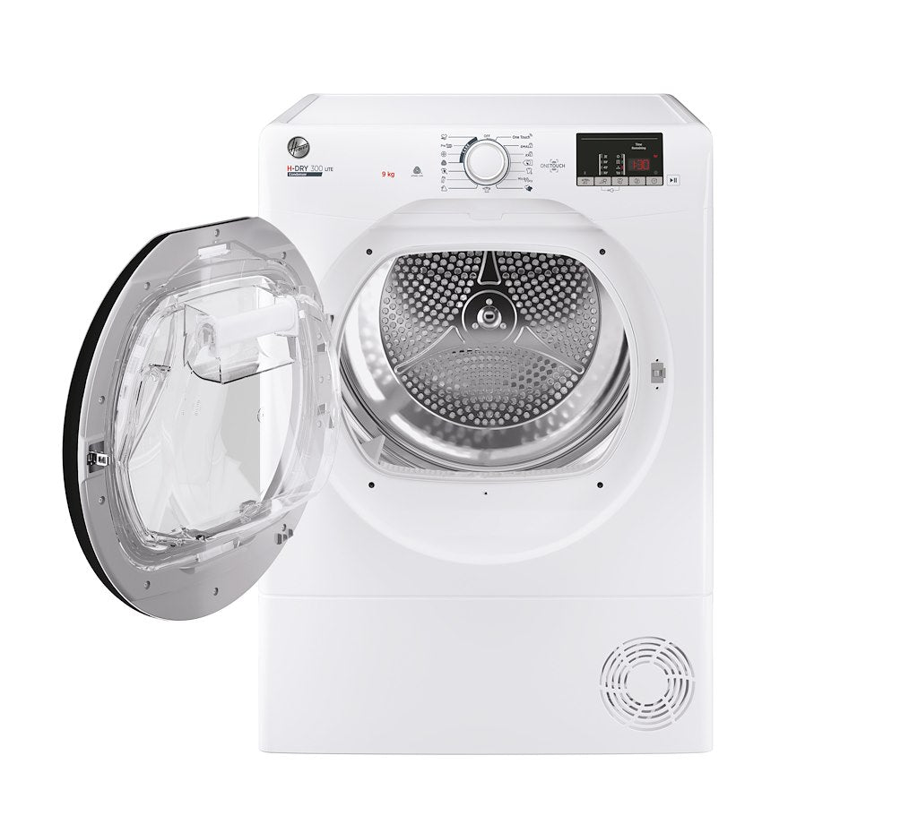 Hoover HLE C9DE-80 H-Dry 300 9kg Condenser Tumble Dryer with Aquavision - B Energy Rated - White