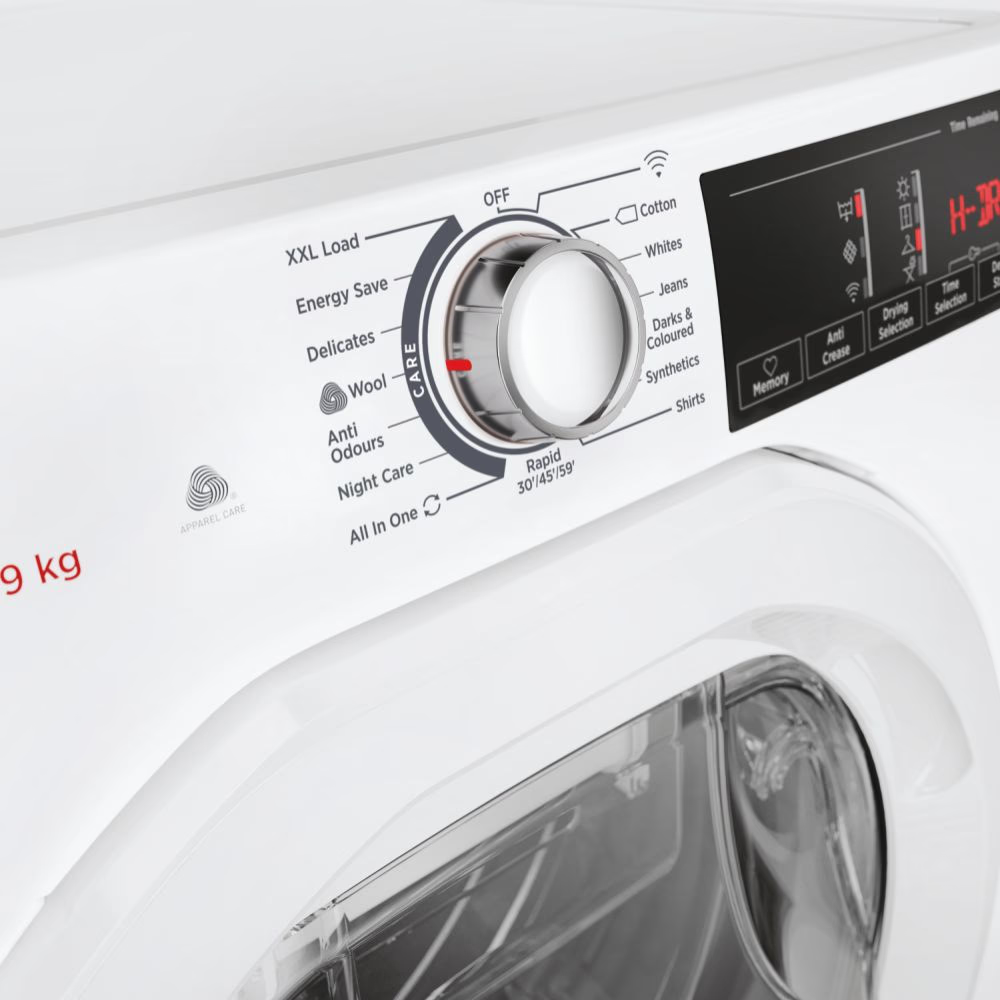 Hoover HRE H9A3TE-80/N H-Dry 350 9kg A+++ Rated Freestanding Tumble Dryer - White