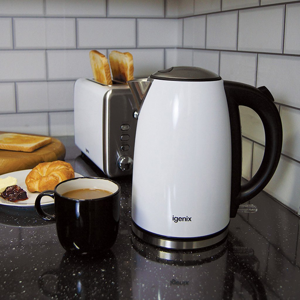 Igenix IG3000W 2 Slice Stainless Steel Toaster - White