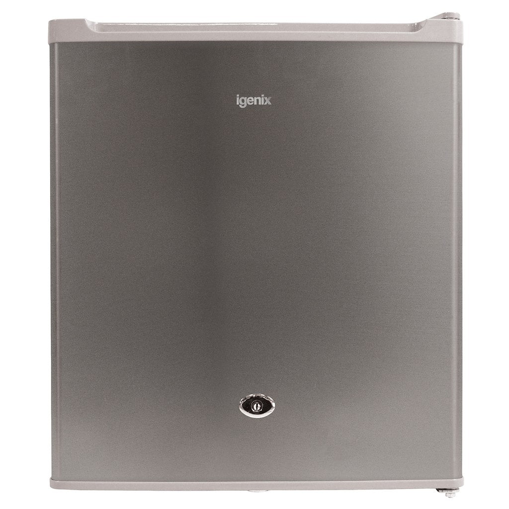 44cm Counter Top Fridge with Lock - Stainless Steel Effect