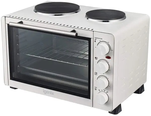 Igenix IG7130 30L Electric Mini Oven with Double Hotplates
